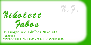 nikolett fabos business card